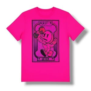 Sport-Tek Youth Large Neon Pink “Anthem” Graphic Tee Polyester Streetwear Shirt
